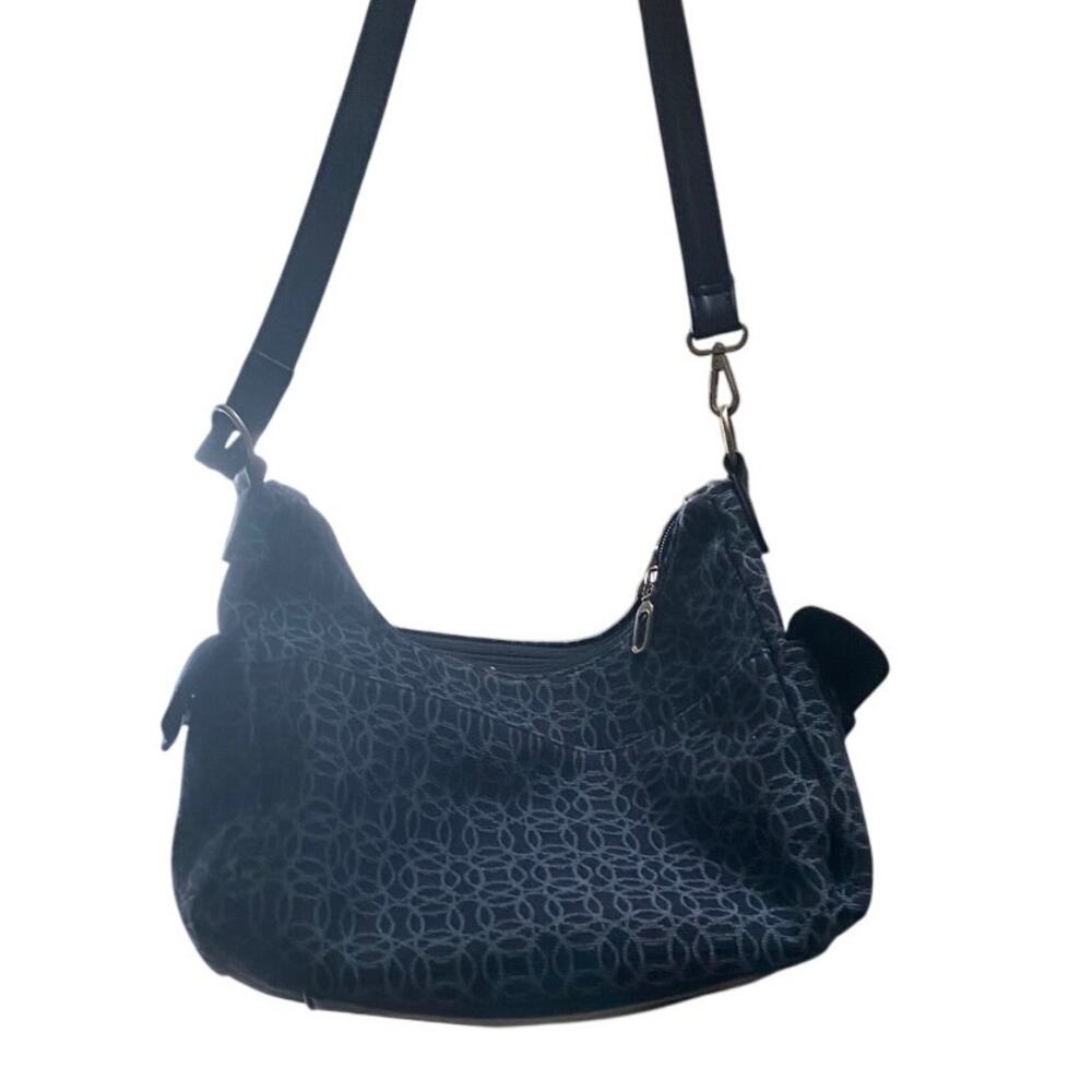 Navy Shoulder Bag Geometric Pattern Medium Crossb… - image 4